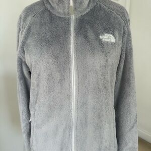 The North Face Gray Plush Full-Zip Fleece Jacket
